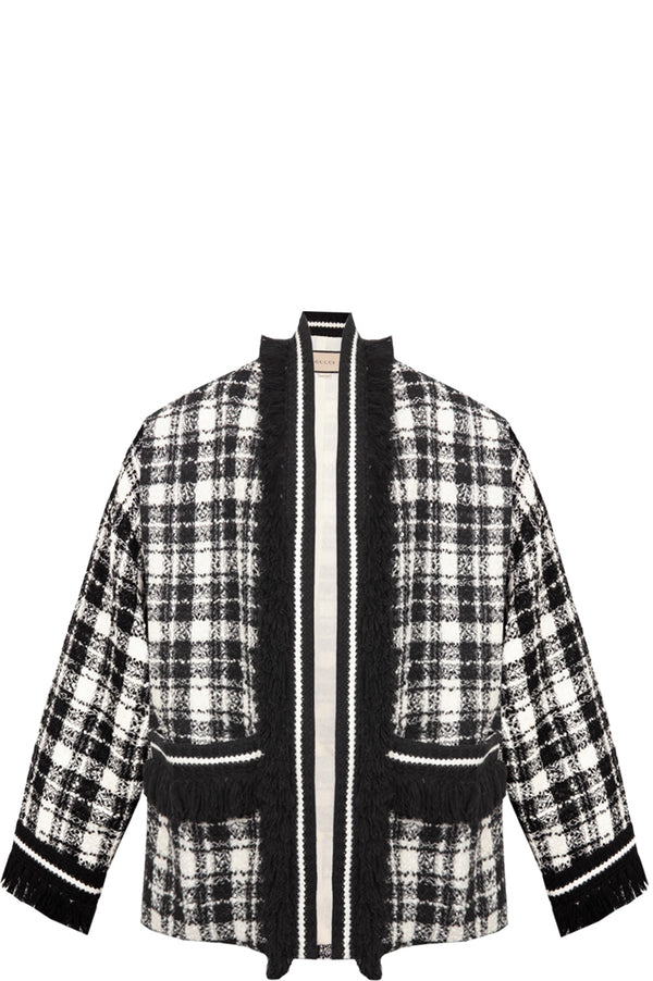 GUCCI Veste en tweed Noir Blanc