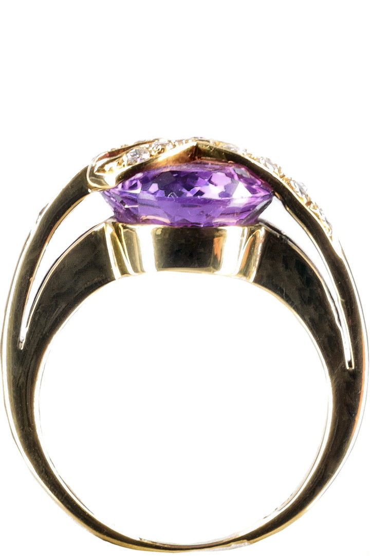 VINTAGE JEWELRY Amethyst Ring Gold Violet