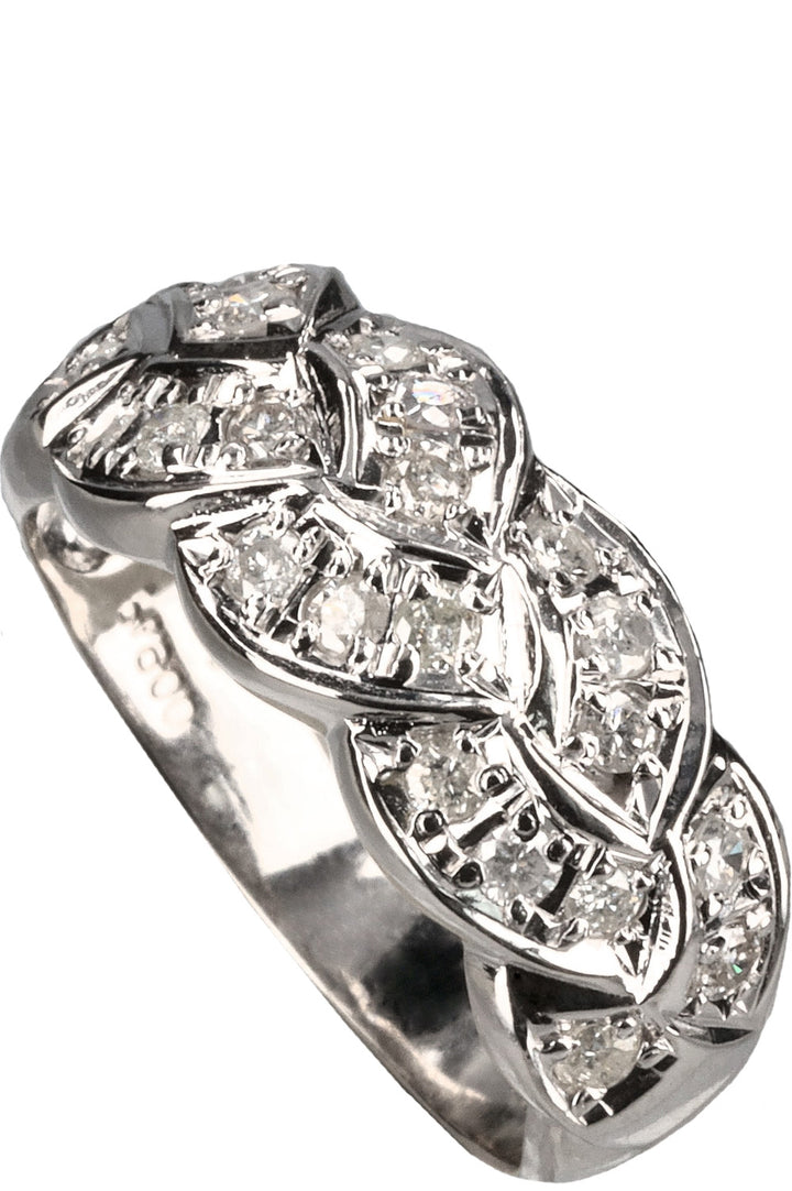 VINTAGE JEWELRY Ring Braided Diamonds