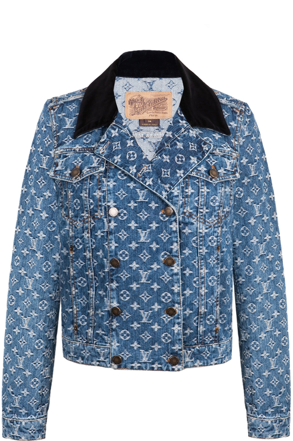 LOUIS VUITTON Monogram Jacket Denim Blue