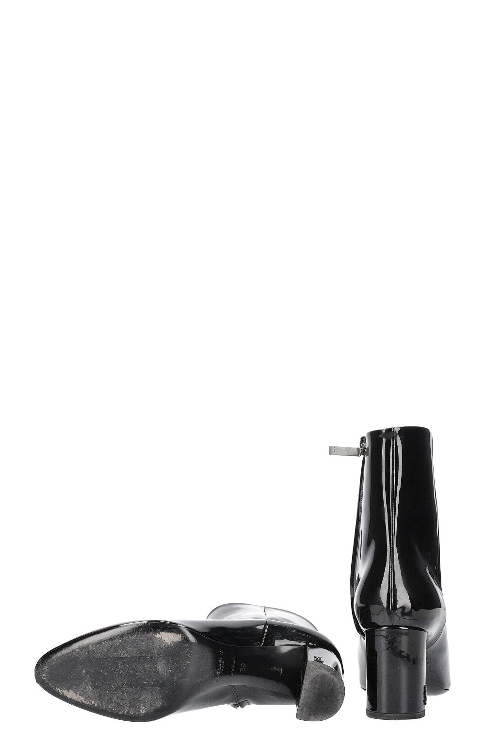SAINT LAURENT Loulou Boots Patent Leather Black