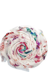 CHANEL Scarf Cashmere Tag Print White