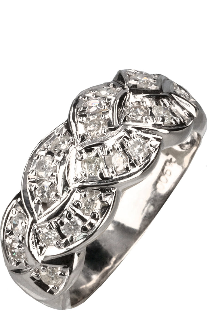 VINTAGE JEWELRY Ring Braided Diamonds