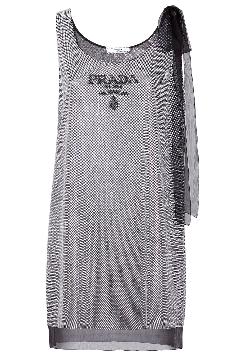 Prada Rhinestone Dress Silver FW 2021 Holiday Collection