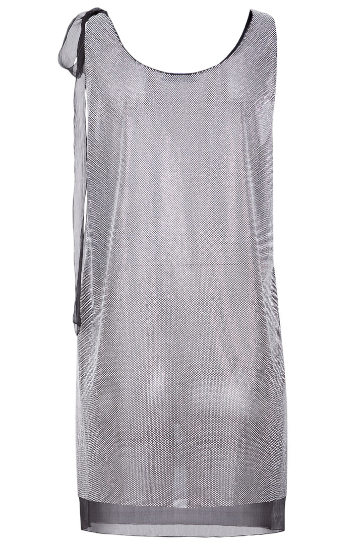 PRADA Robe Strass Argent