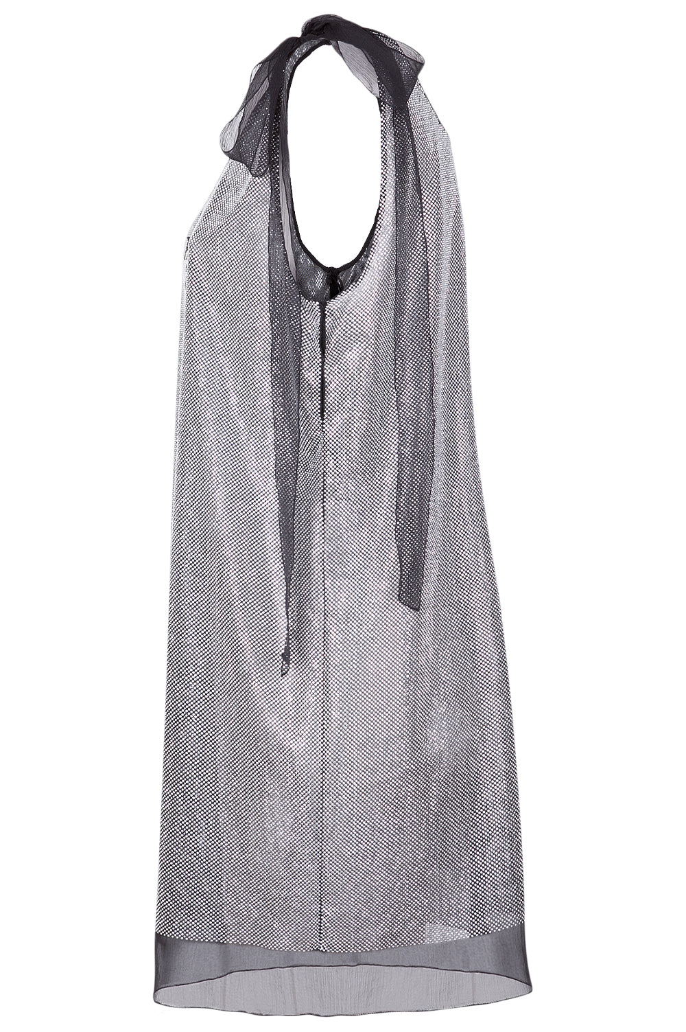 PRADA Rhinestone Dress Silver