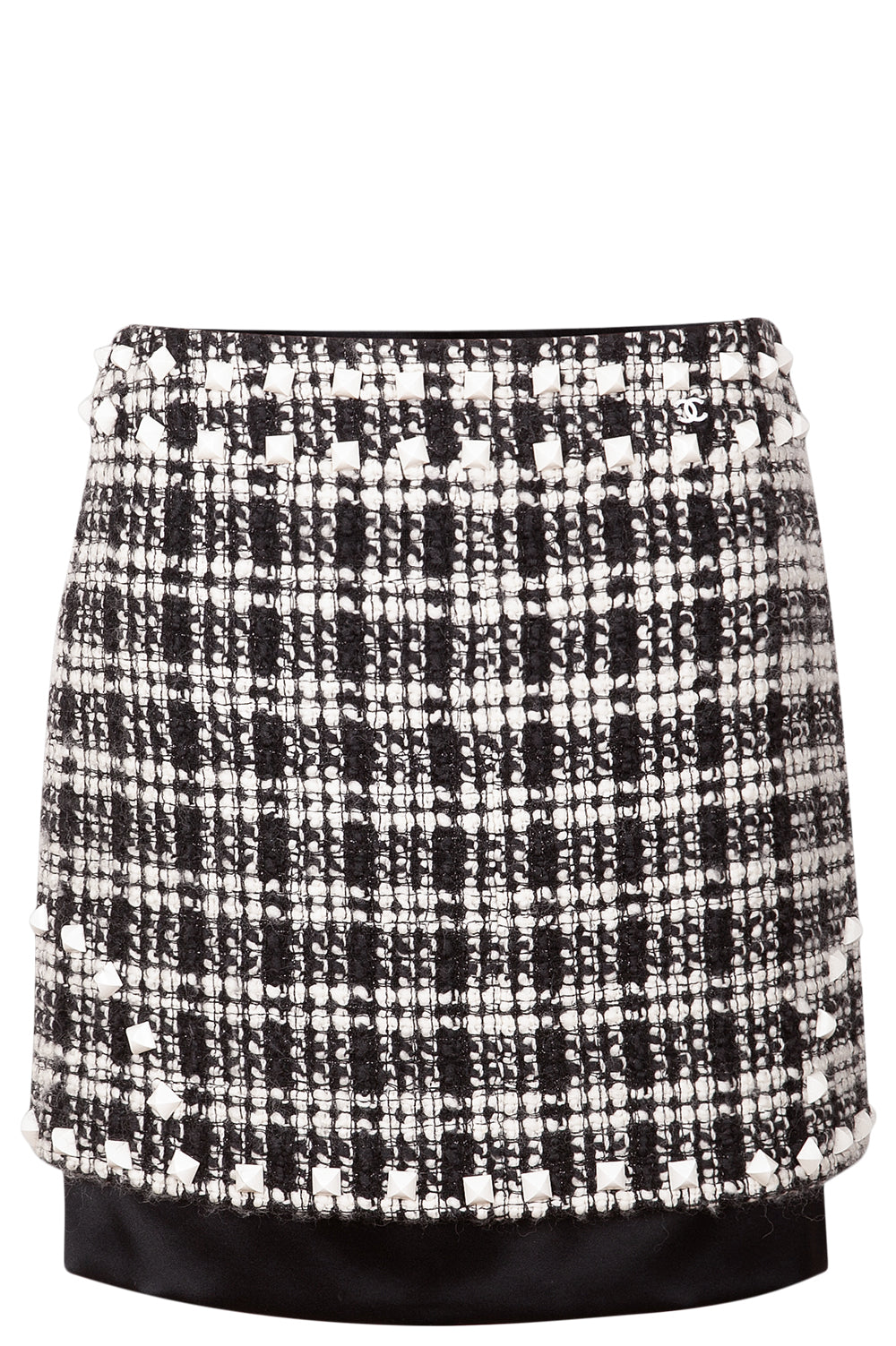 CHANEL deux pièces clous blancs noirs 03A