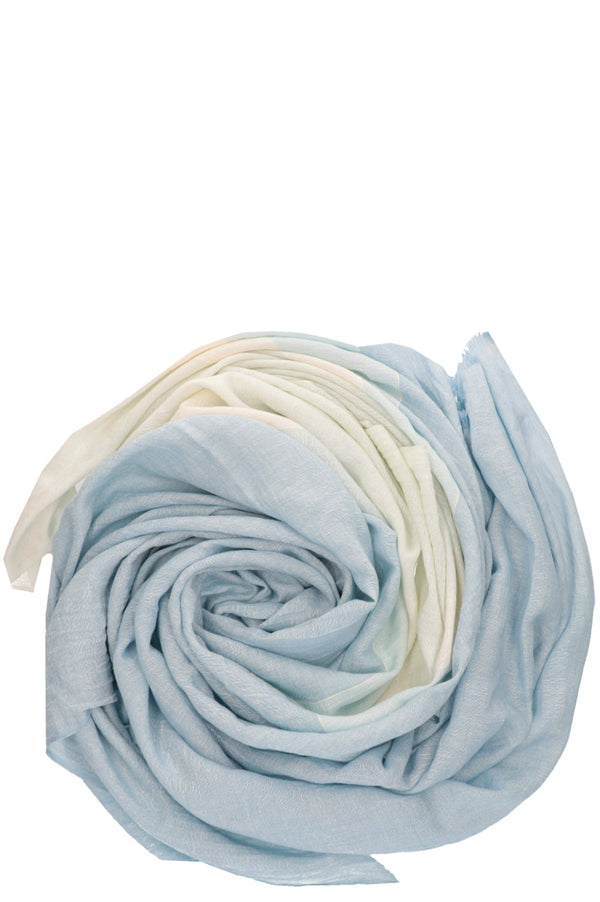 HERMÈS Large Scarf Cashmere &amp; Linen Blue Gradient