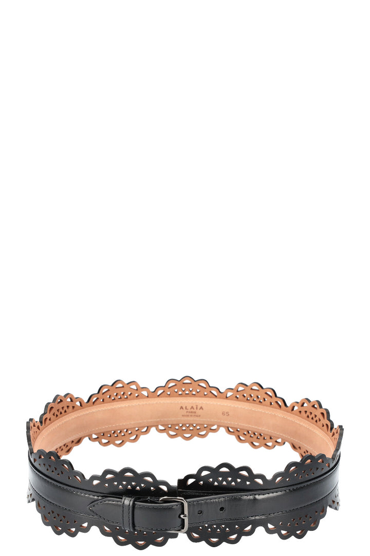 ALAÏA Laser Cut Belt Black