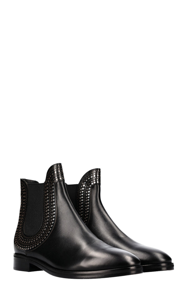 ALAÏA Bottines Découpées Laser Noir