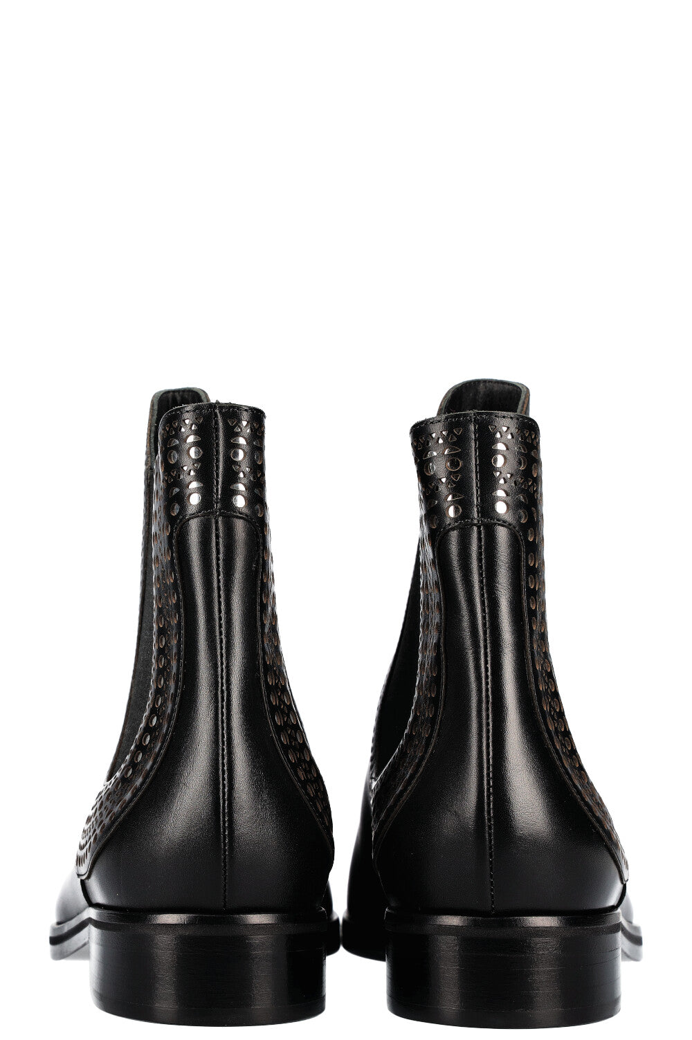 ALAÏA Lasercut Ankle Boots Black