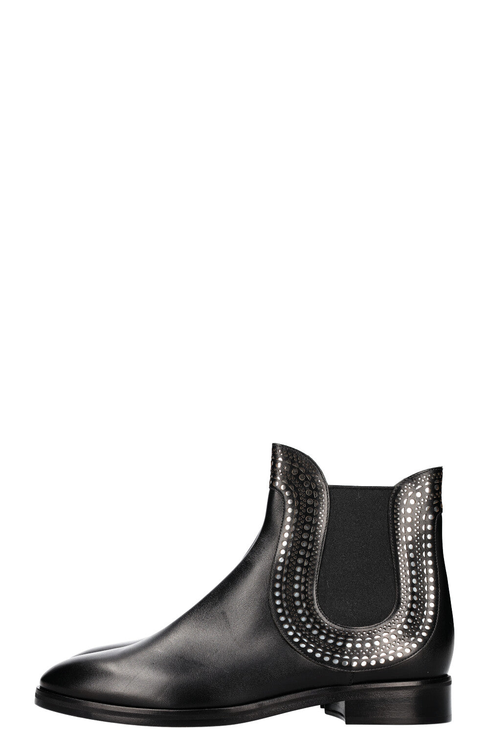 ALAÏA Lasercut Ankle Boots Black