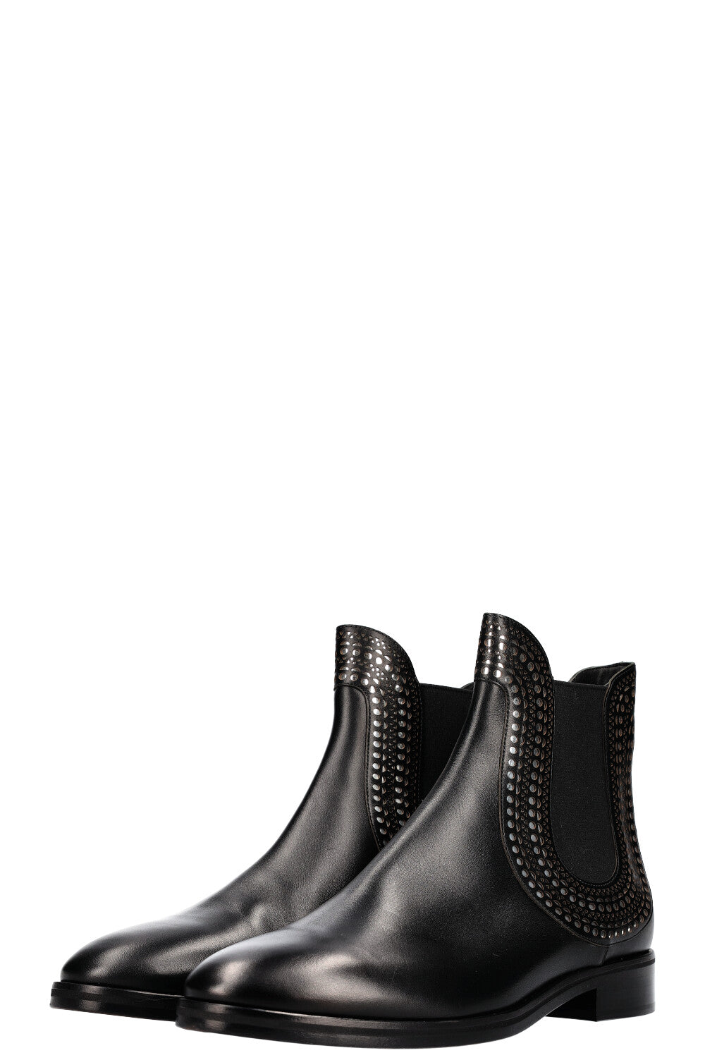 ALAÏA Lasercut Ankle Boots Black