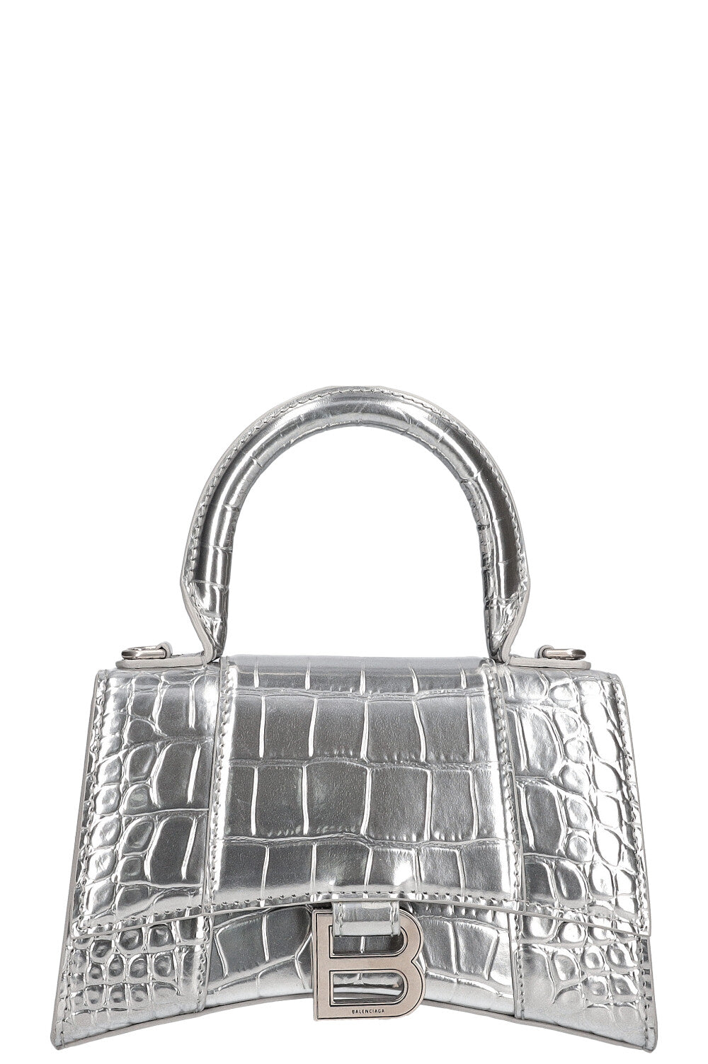 Balenciaga Hourglass Bag Silber XS