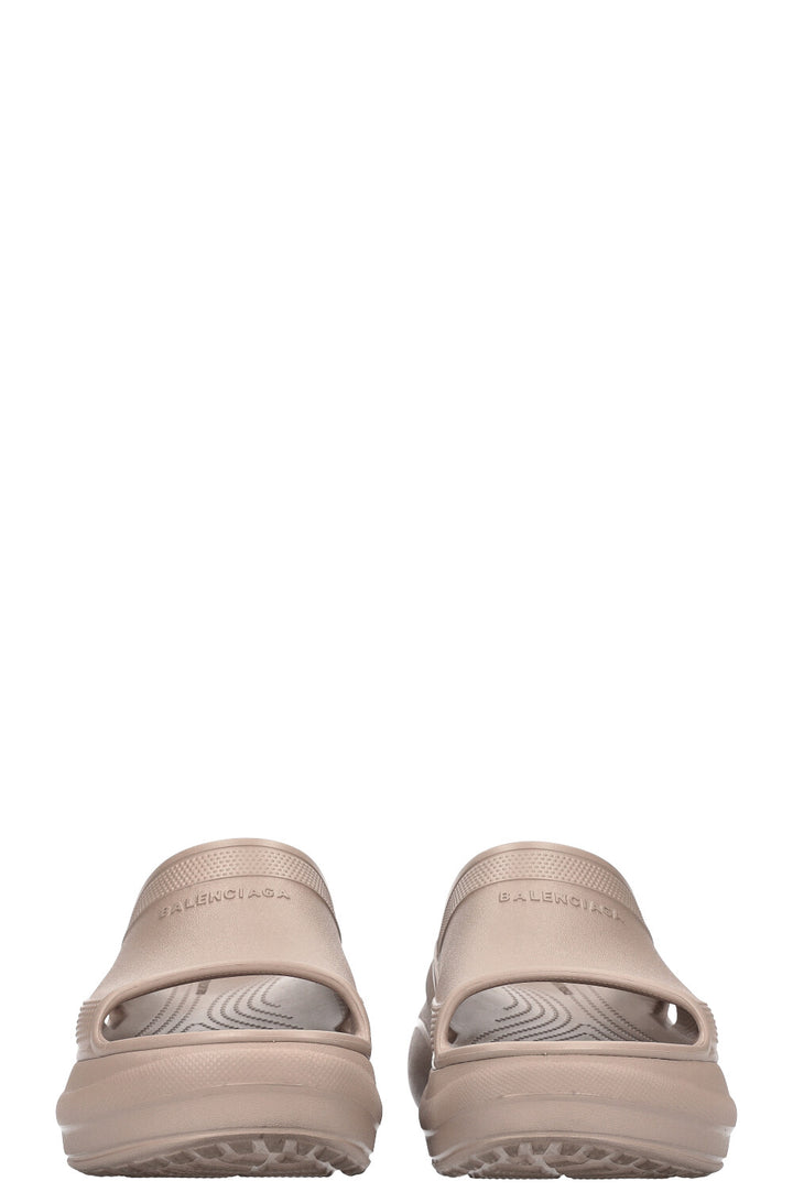 BALENCIAGA Pool Crocs Rubber Beige