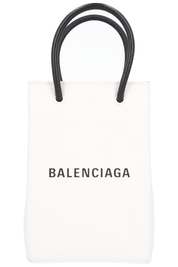 Balenciaga Mini Shopper White Black 