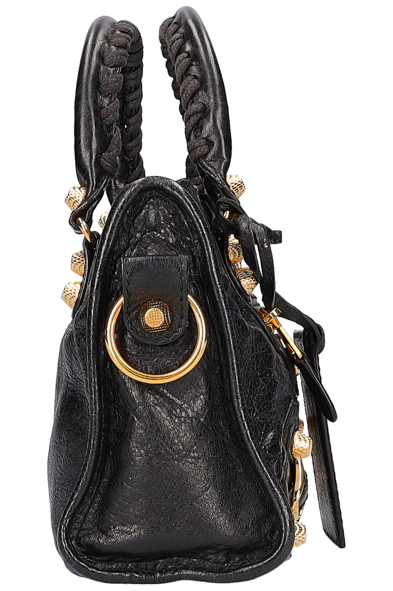 Balenciaga Classic City Shoulder Bag Small Goldtone Black in Lambskin Leather US #40 Balenciaga Classic City Shoulder Bag Small Goldtone Black in Lambskin Leather US