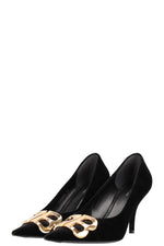 BALENCIAGA BB Knife Pumps Black Velvet