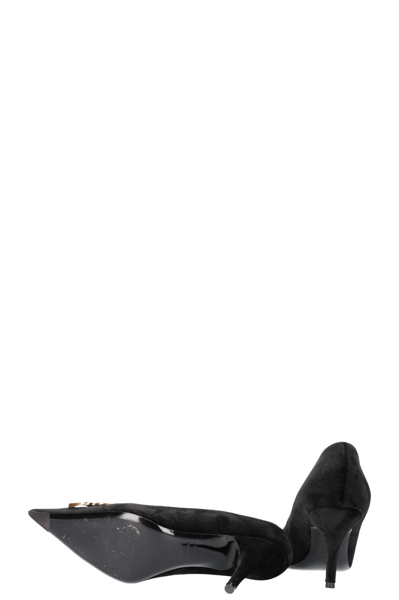 BALENCIAGA BB Knife Pumps Black Velvet