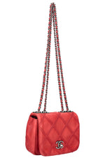 CHANEL Mini Flap Bag Iridescent Red
