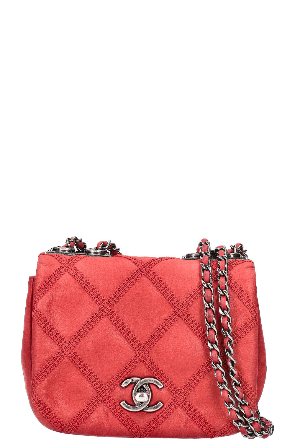 CHANEL Mini Flap Bag Iridescent Red