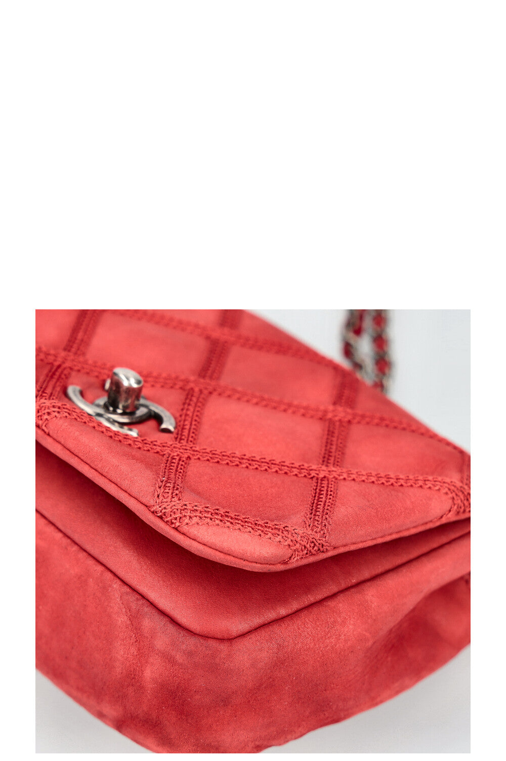 CHANEL Mini Flap Bag Iridescent Red