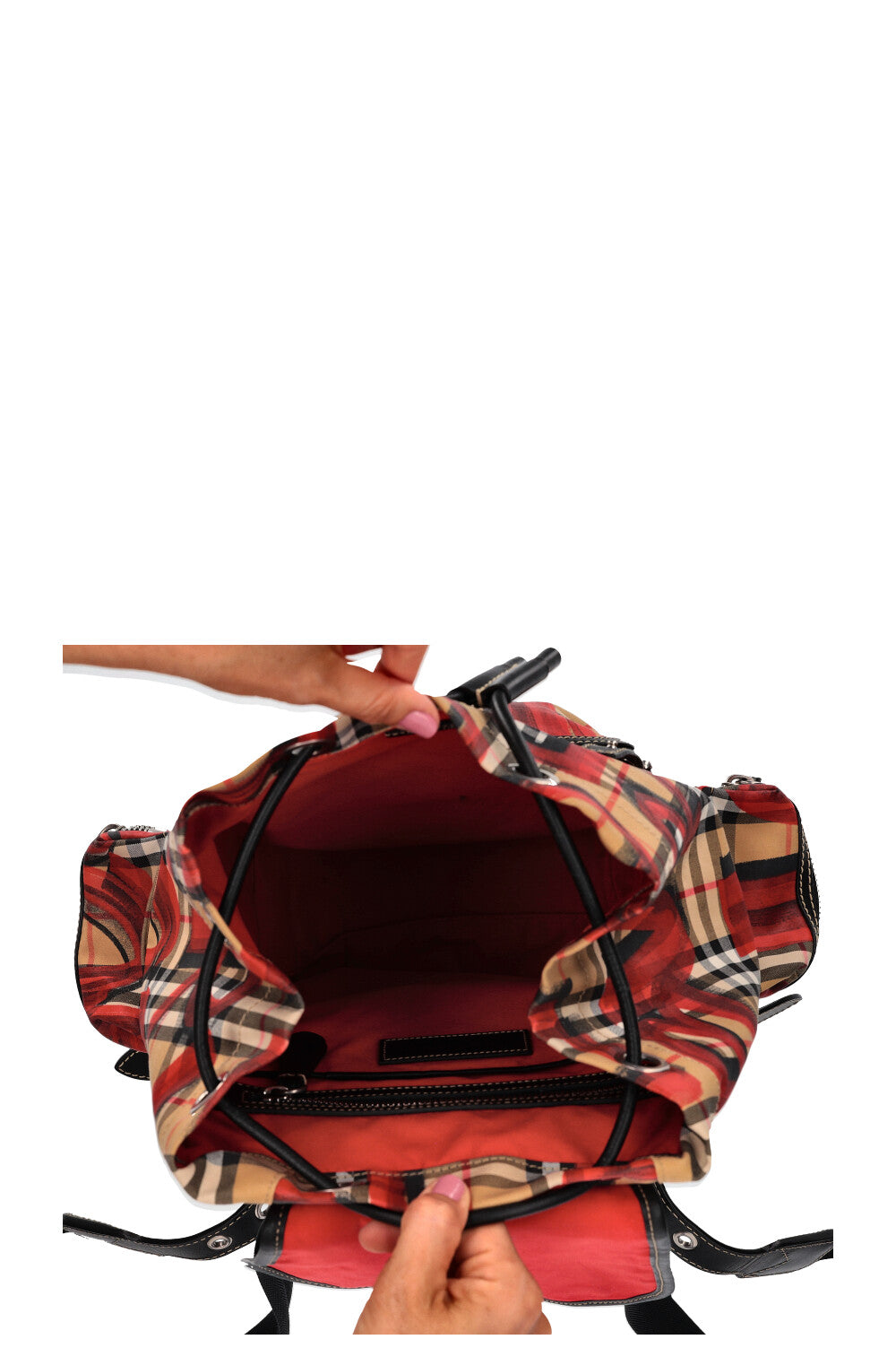 Burberry backpack red clearance