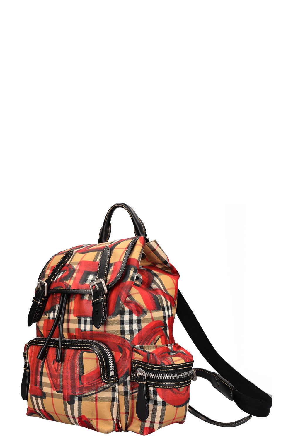 BURBERRY Graffiti Backpack Nylon Nova Check REAWAKE