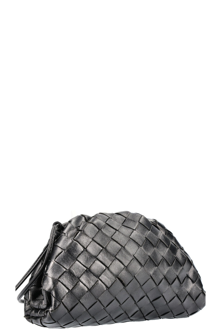 BOTTEGA VENETA La Pochette Mini Intrecciato Noir