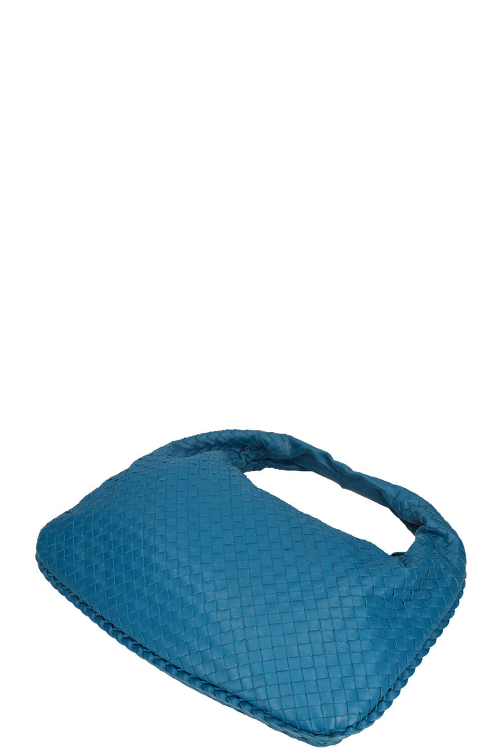 BOTTEGA VENETA Petit Sac Hobo Veneta Bleu Intrecciato