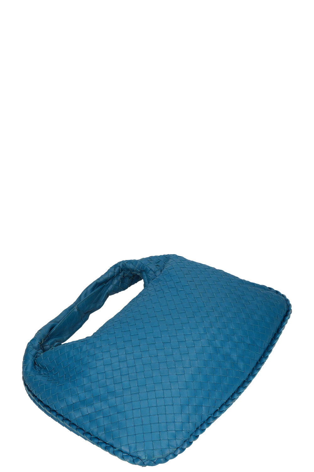 BOTTEGA VENETA  Small Hobo Veneta Bag Intrecciato Blue