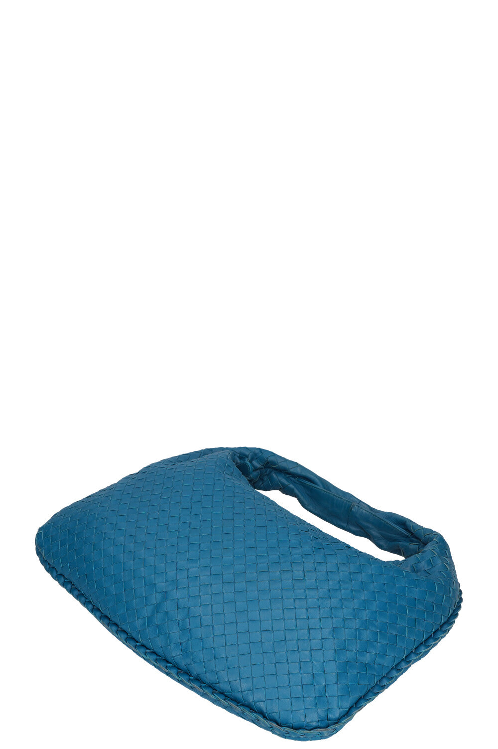 BOTTEGA VENETA Petit Sac Hobo Veneta Bleu Intrecciato