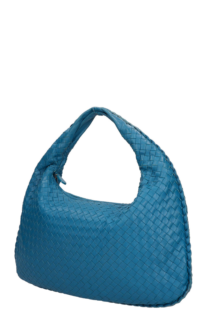 BOTTEGA VENETA Petit Sac Hobo Veneta Bleu Intrecciato