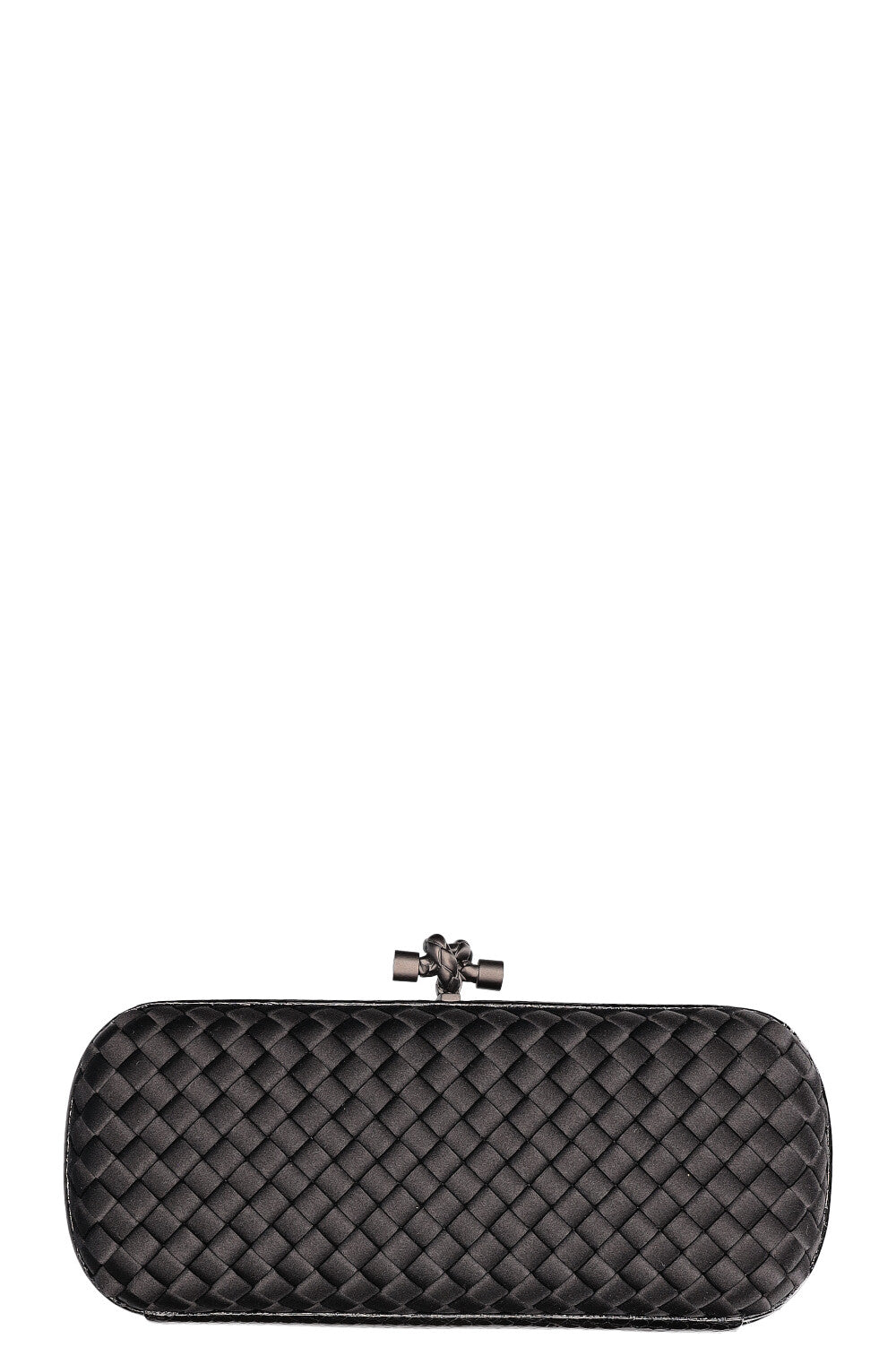 BOTTEGA VENETA Knot Clutch Silk Black