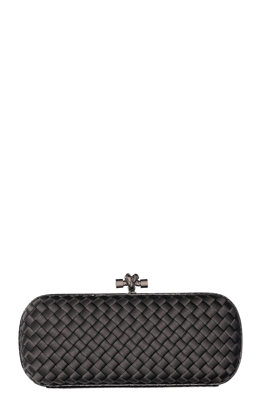 BOTTEGA VENETA Knot Clutch Silk Black