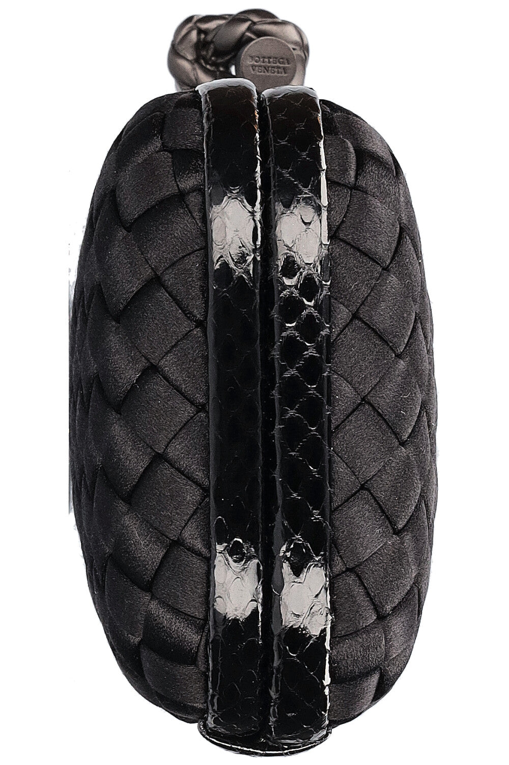 BOTTEGA VENETA Knot Clutch Silk Black