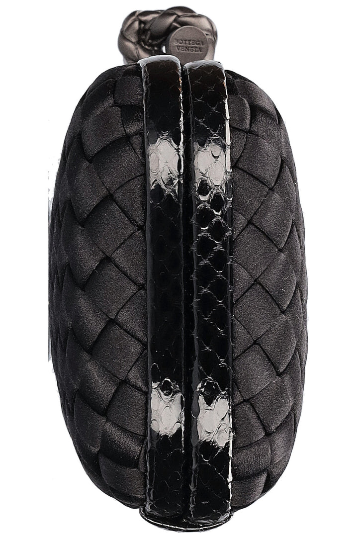 BOTTEGA VENETA Knot Clutch Silk Black