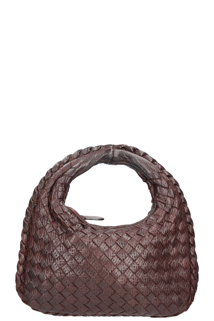 BOTTEGA VENETA Intrecciato Mini Veneta Hobo Bag Brown