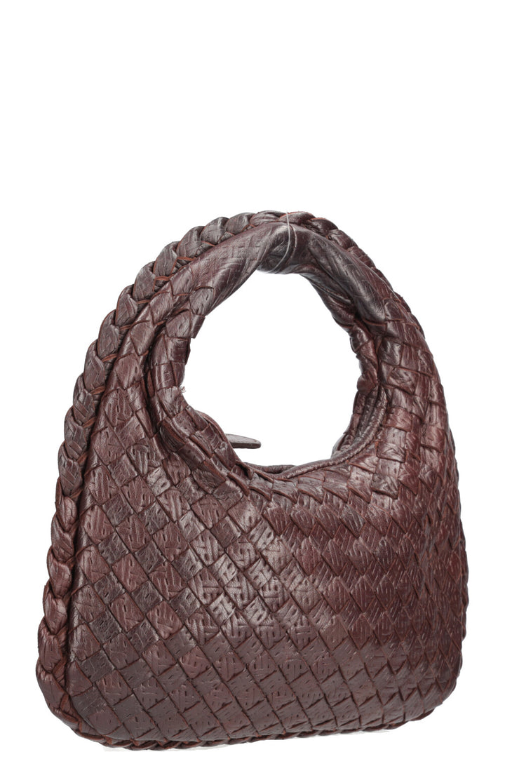 BOTTEGA VENETA Intrecciato Mini Veneta Hobo Bag Brown