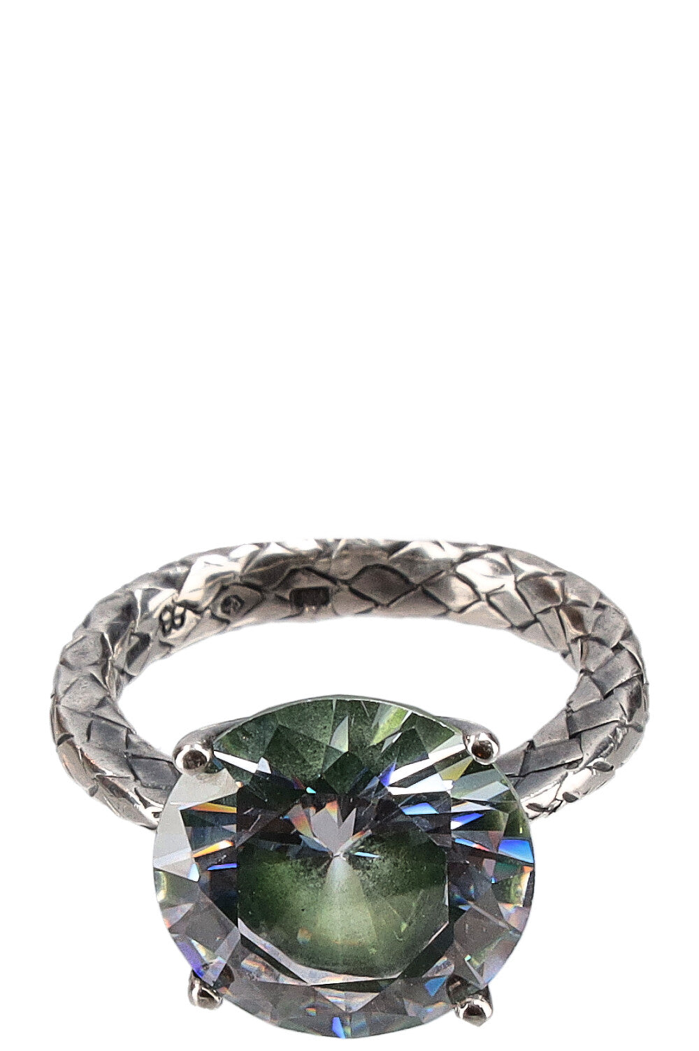 BOTTEGA VENETA Ring 925 Silver Crystal