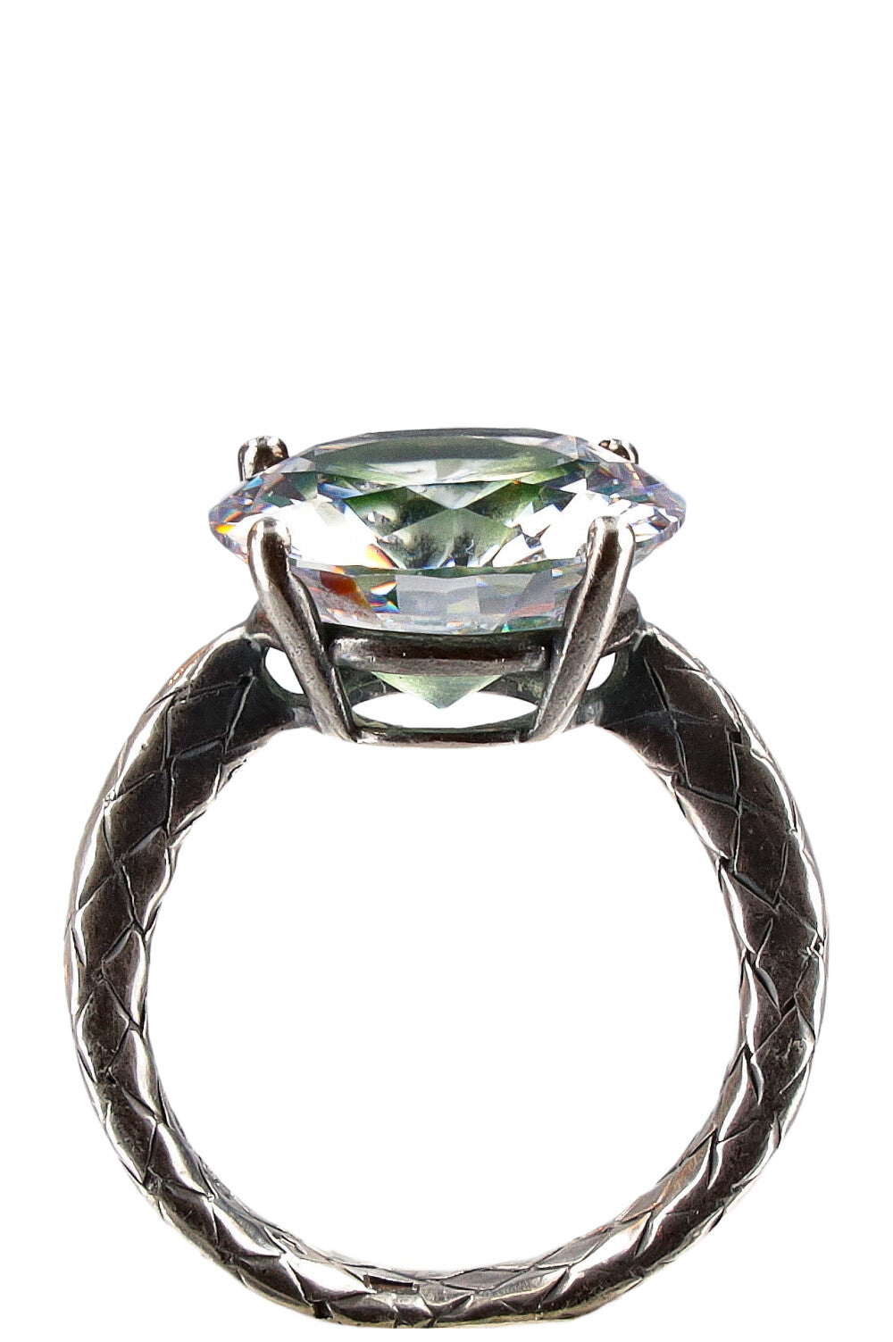 BOTTEGA VENETA Ring 925 Silver Crystal