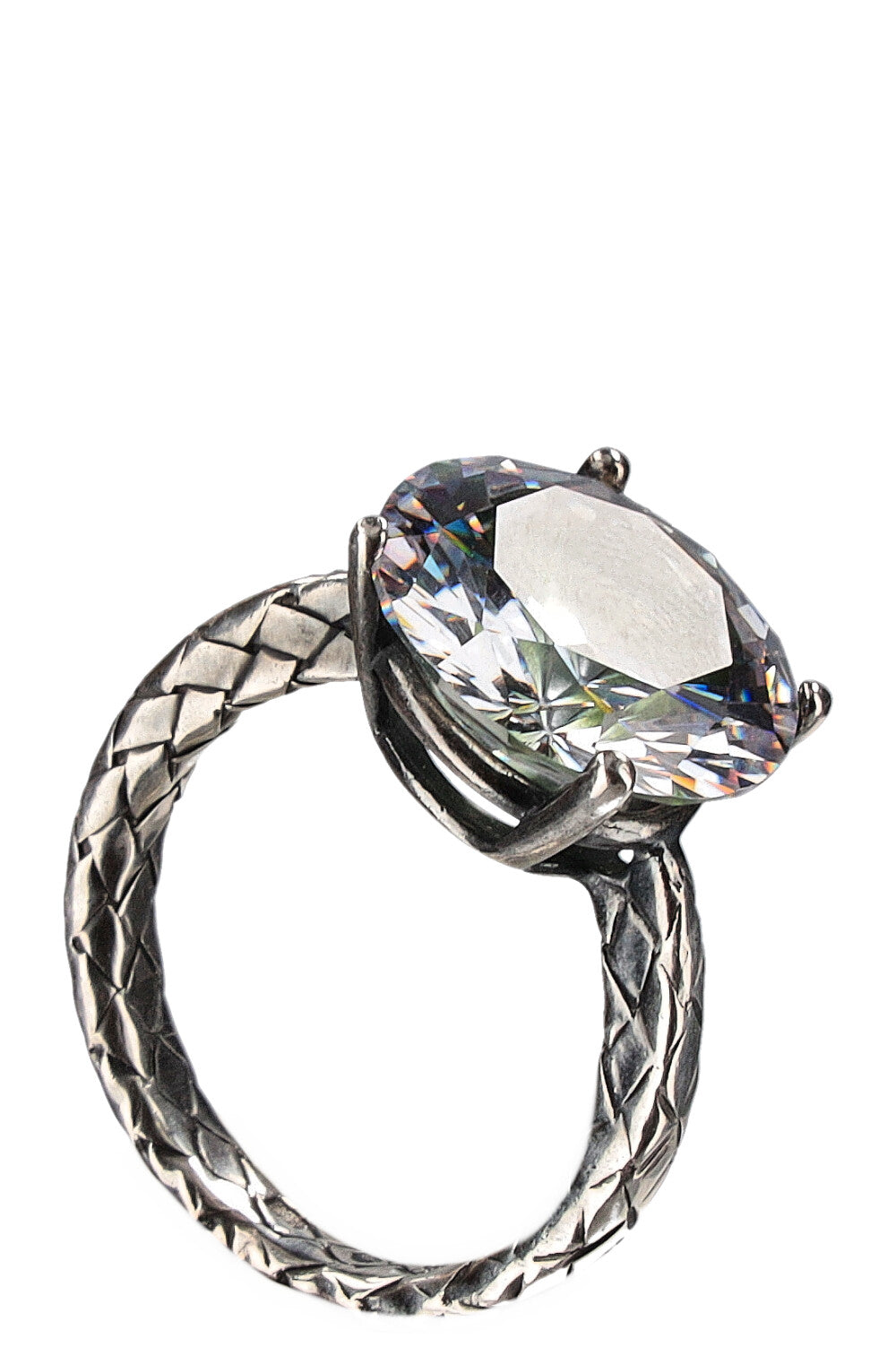 BOTTEGA VENETA Ring 925 Silver Crystal