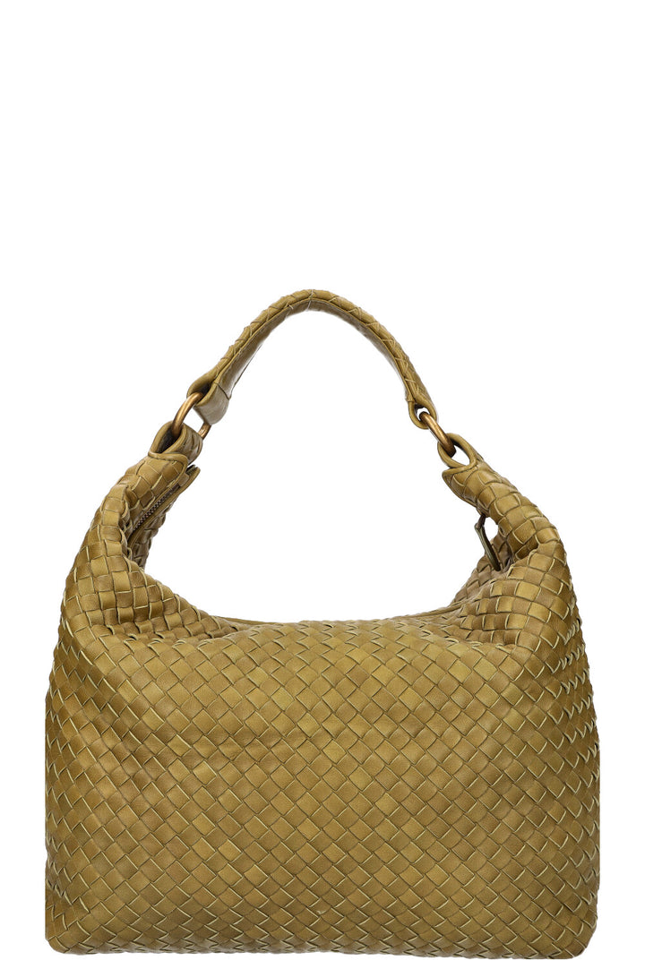 BOTTEGA VENETA Petit Sac Hobo Vert Intrecciato