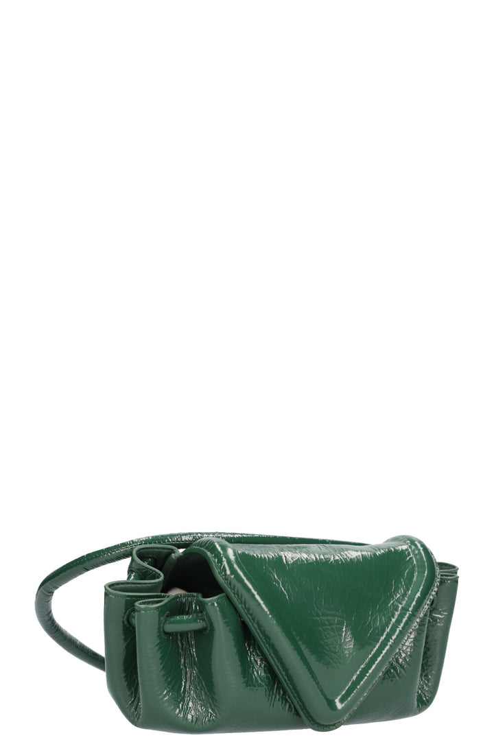 BOTTEGA VENETA Small Beak Bag Patent Green