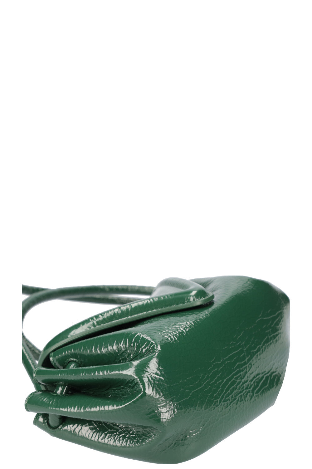 BOTTEGA VENETA Small Beak Bag Patent Green