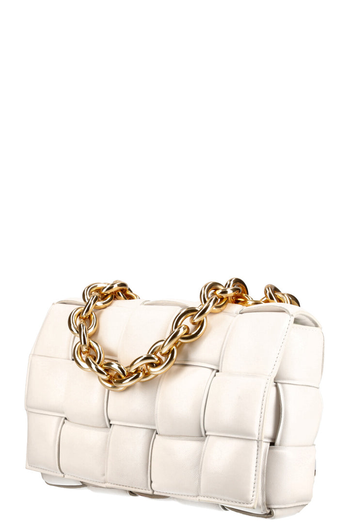 BOTTEGA VENETA Chain Cassette Bag White