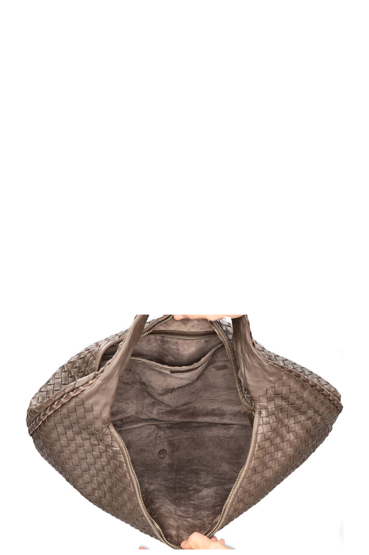 BOTTEGA VENETA Hobo Veneta Intrecciato Taupe