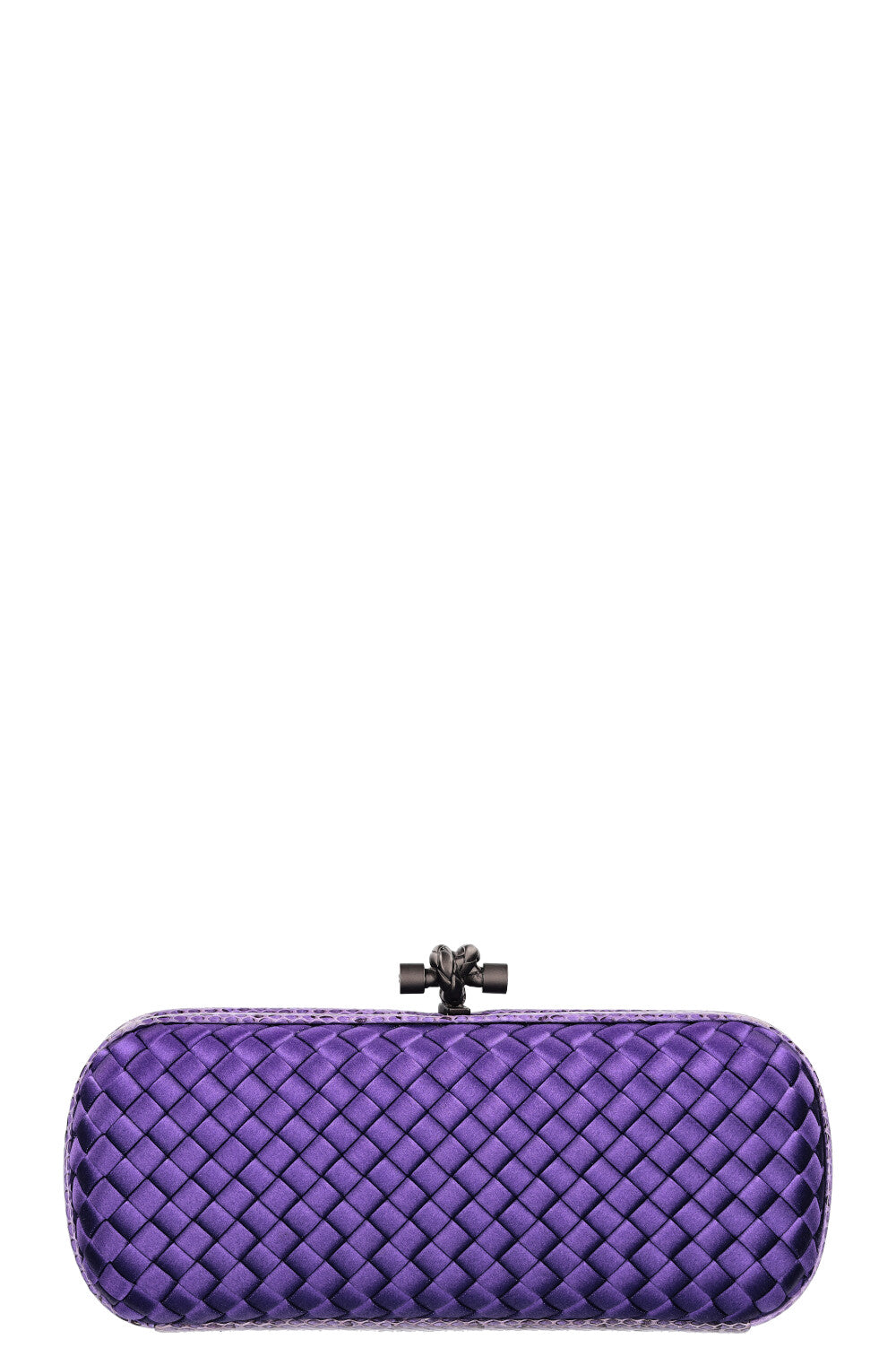 Bottega Veneta Box Knot Clutch Intrecciato Satin Small Lilac