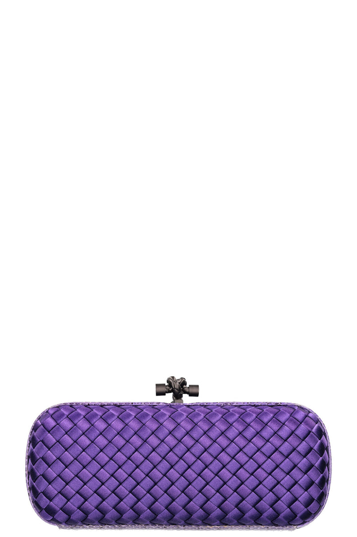 BOTTEGA VENETA Knot Clutch Silk Purple