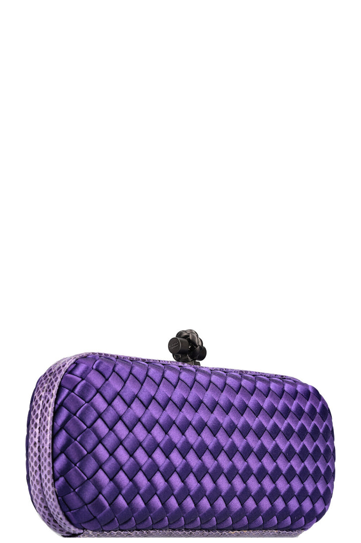 BOTTEGA VENETA Knot Clutch Silk Purple